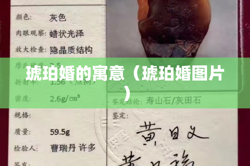 琥珀婚的寓意（琥珀婚图片）