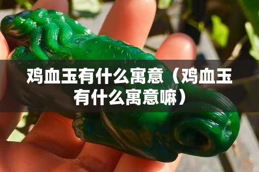 鸡血玉有什么寓意（鸡血玉有什么寓意嘛）