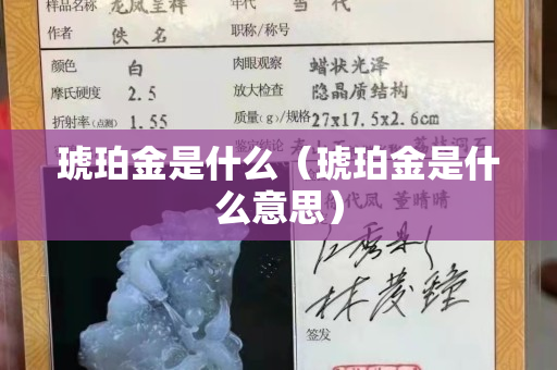 琥珀金是什么（琥珀金是什么意思）