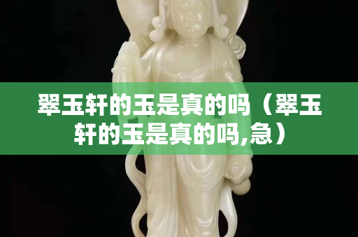 翠玉轩的玉是真的吗（翠玉轩的玉是真的吗,急）