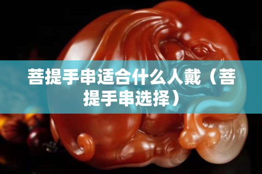菩提手串适合什么人戴（菩提手串选择）