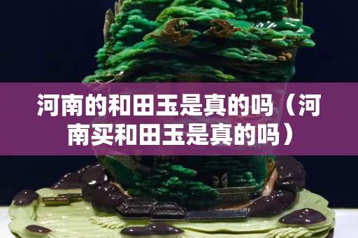 河南的和田玉是真的吗（河南买和田玉是真的吗）