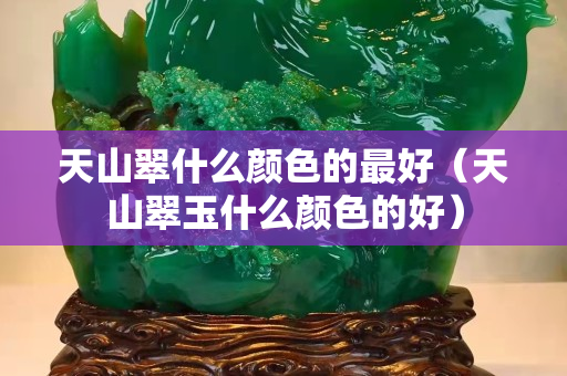 天山翠什么颜色的最好（天山翠玉什么颜色的好）