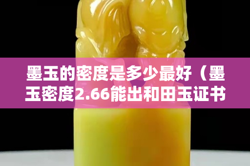 墨玉的密度是多少最好（墨玉密度2.66能出和田玉证书吗）