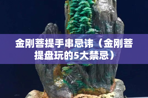 金刚菩提手串忌讳（金刚菩提盘玩的5大禁忌）