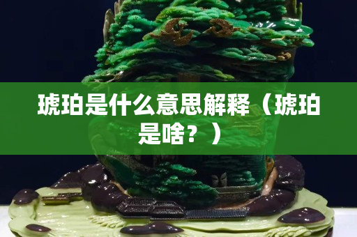 琥珀是什么意思解释（琥珀是啥？）