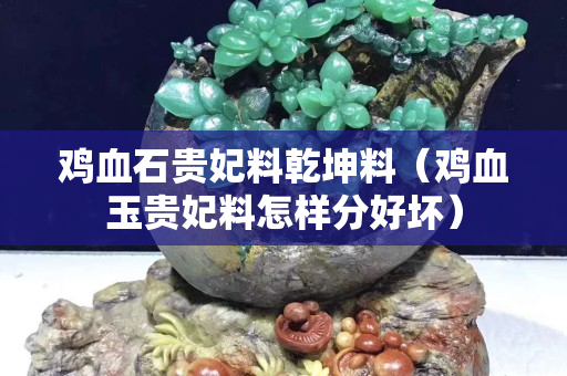 鸡血石贵妃料乾坤料（鸡血玉贵妃料怎样分好坏）