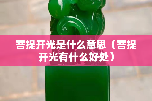 菩提开光是什么意思（菩提开光有什么好处）