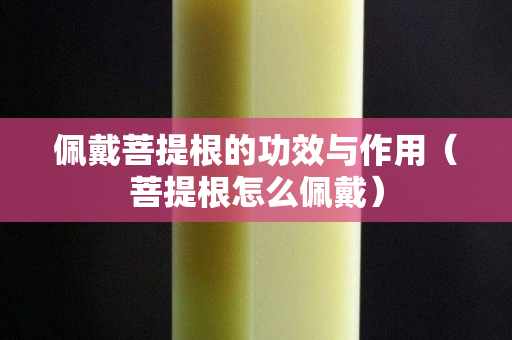 佩戴菩提根的功效与作用（菩提根怎么佩戴）