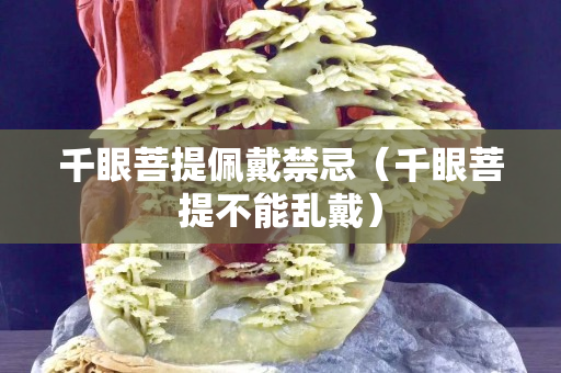 千眼菩提佩戴禁忌（千眼菩提不能乱戴）