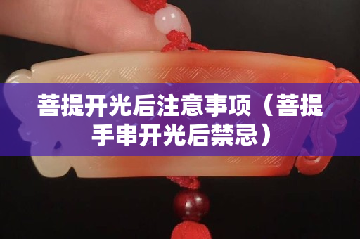 菩提开光后注意事项（菩提手串开光后禁忌）