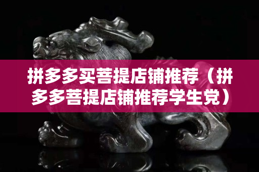拼多多买菩提店铺推荐（拼多多菩提店铺推荐学生党）