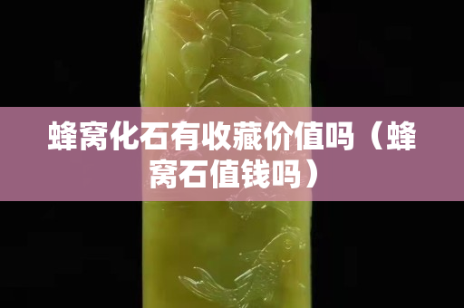 蜂窝化石有收藏价值吗（蜂窝石值钱吗）