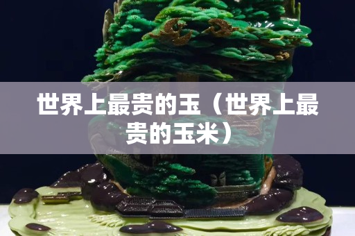 世界上最贵的玉（世界上最贵的玉米）