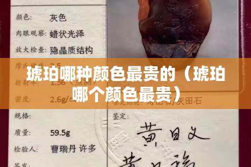 琥珀哪种颜色最贵的（琥珀哪个颜色最贵）