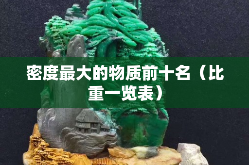 密度最大的物质前十名（比重一览表）
