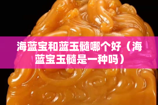 海蓝宝和蓝玉髓哪个好（海蓝宝玉髓是一种吗）