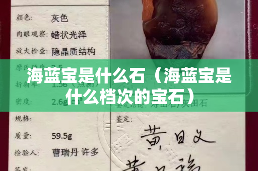 海蓝宝是什么石（海蓝宝是什么档次的宝石）