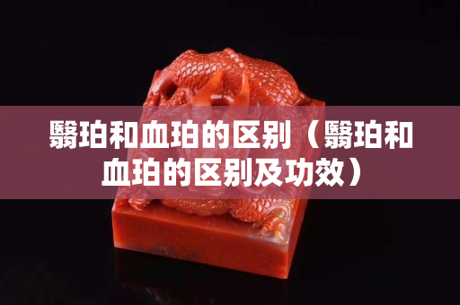 翳珀和血珀的区别（翳珀和血珀的区别及功效）