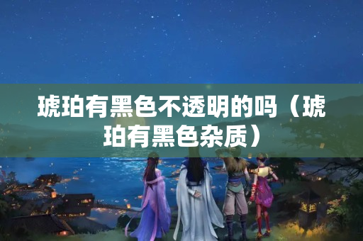 琥珀有黑色不透明的吗（琥珀有黑色杂质）