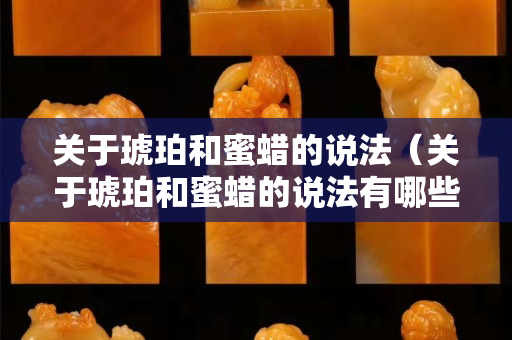 关于琥珀和蜜蜡的说法（关于琥珀和蜜蜡的说法有哪些）