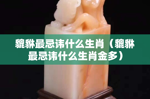 貔貅最忌讳什么生肖（貔貅最忌讳什么生肖金多）