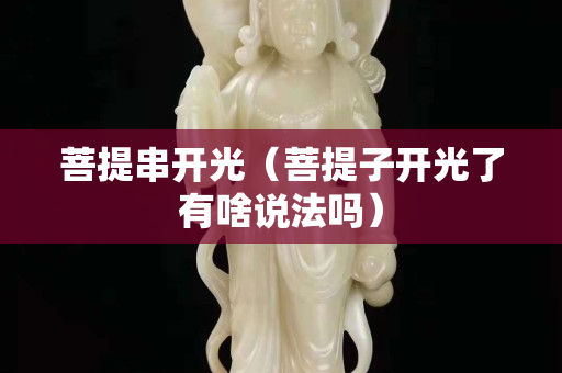 菩提串开光（菩提子开光了有啥说法吗）