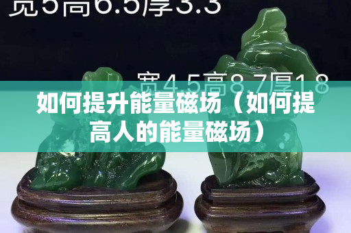 如何提升能量磁场（如何提高人的能量磁场）