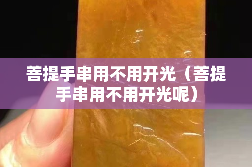 菩提手串用不用开光（菩提手串用不用开光呢）