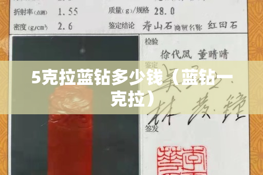 5克拉蓝钻多少钱（蓝钻一克拉）