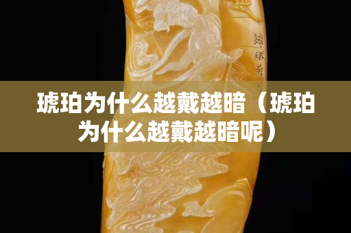 琥珀为什么越戴越暗（琥珀为什么越戴越暗呢）