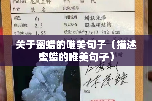 关于蜜蜡的唯美句子（描述蜜蜡的唯美句子）