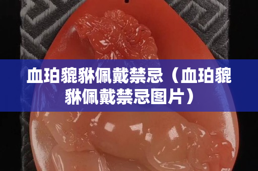 血珀貔貅佩戴禁忌（血珀貔貅佩戴禁忌图片）