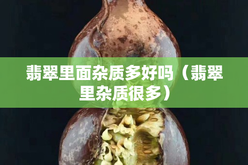 翡翠里面杂质多好吗（翡翠里杂质很多）