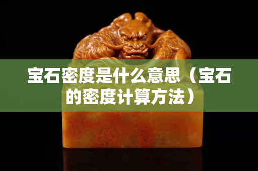 宝石密度是什么意思（宝石的密度计算方法）