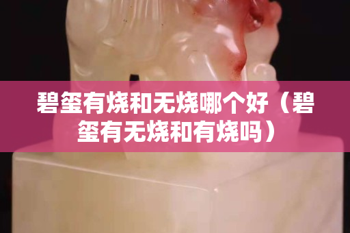 碧玺有烧和无烧哪个好（碧玺有无烧和有烧吗）