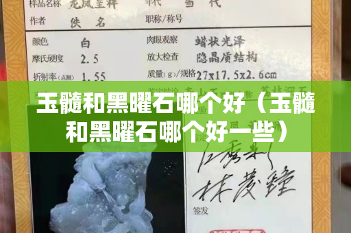 玉髓和黑曜石哪个好（玉髓和黑曜石哪个好一些）