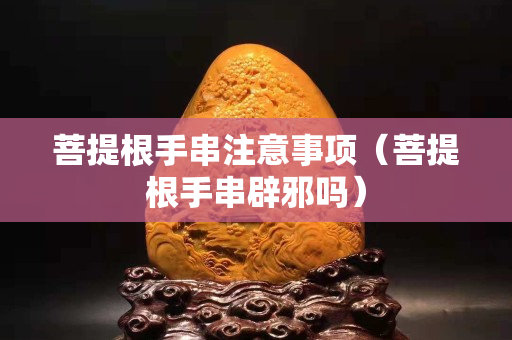 菩提根手串注意事项（菩提根手串辟邪吗）