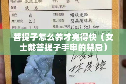 菩提子怎么养才亮得快（女士戴菩提子手串的禁忌）