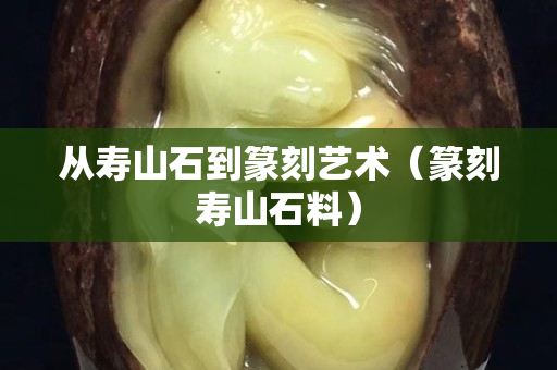 从寿山石到篆刻艺术（篆刻寿山石料）