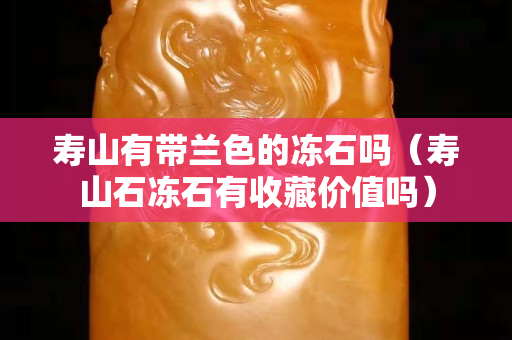 寿山有带兰色的冻石吗（寿山石冻石有收藏价值吗）