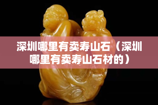 深圳哪里有卖寿山石（深圳哪里有卖寿山石材的）