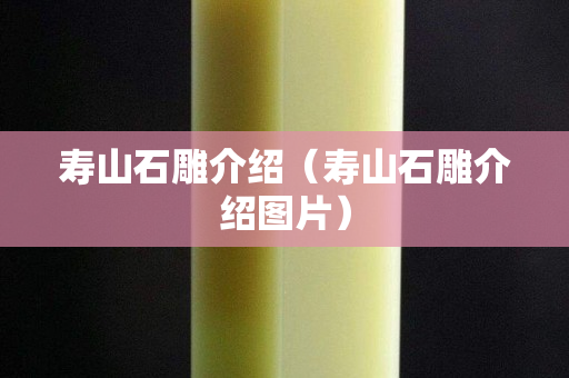 寿山石雕介绍（寿山石雕介绍图片）