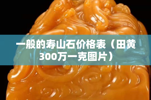 一般的寿山石价格表（田黄300万一克图片）