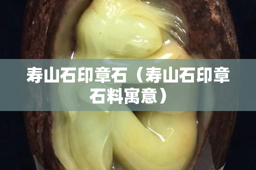 寿山石印章石（寿山石印章石料寓意）