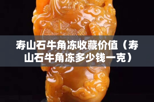 寿山石牛角冻收藏价值（寿山石牛角冻多少钱一克）