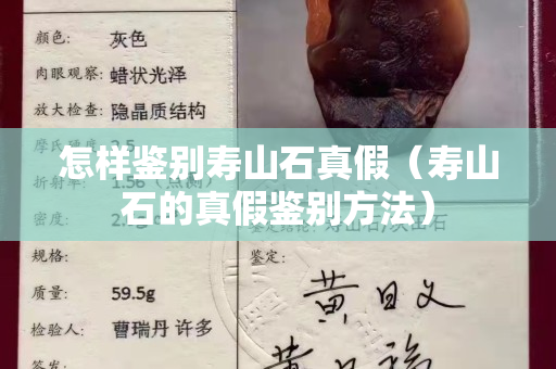 怎样鉴别寿山石真假（寿山石的真假鉴别方法）