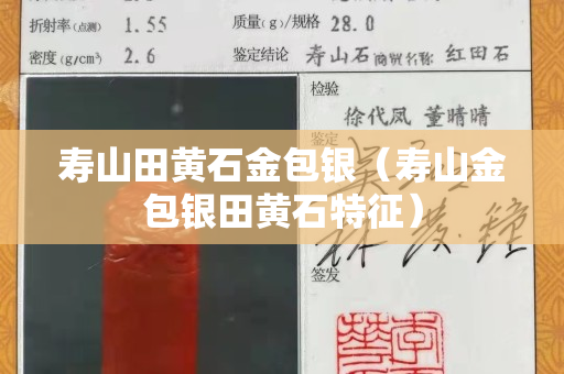 寿山田黄石金包银（寿山金包银田黄石特征）