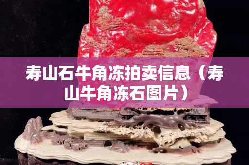 寿山石牛角冻拍卖信息（寿山牛角冻石图片）
