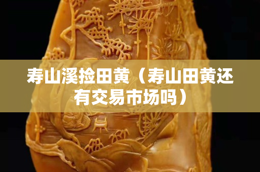 寿山溪捡田黄（寿山田黄还有交易市场吗）